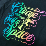 Safe Space Split Fountain Print Unisex Tee