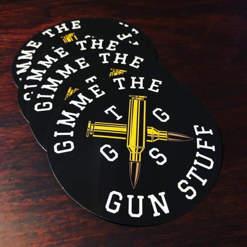 Gimme The Gun Stuff Logo Sticker - Gimme The Gun Stuff